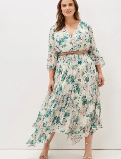 Dani Floral Pleated Midi Dress