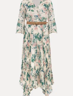 Dani Floral Pleated Midi Dress