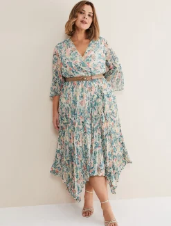 Dani Floral Pleated Midi Dress