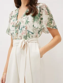 Dani Floral Print Wide Leg Jumpsuit