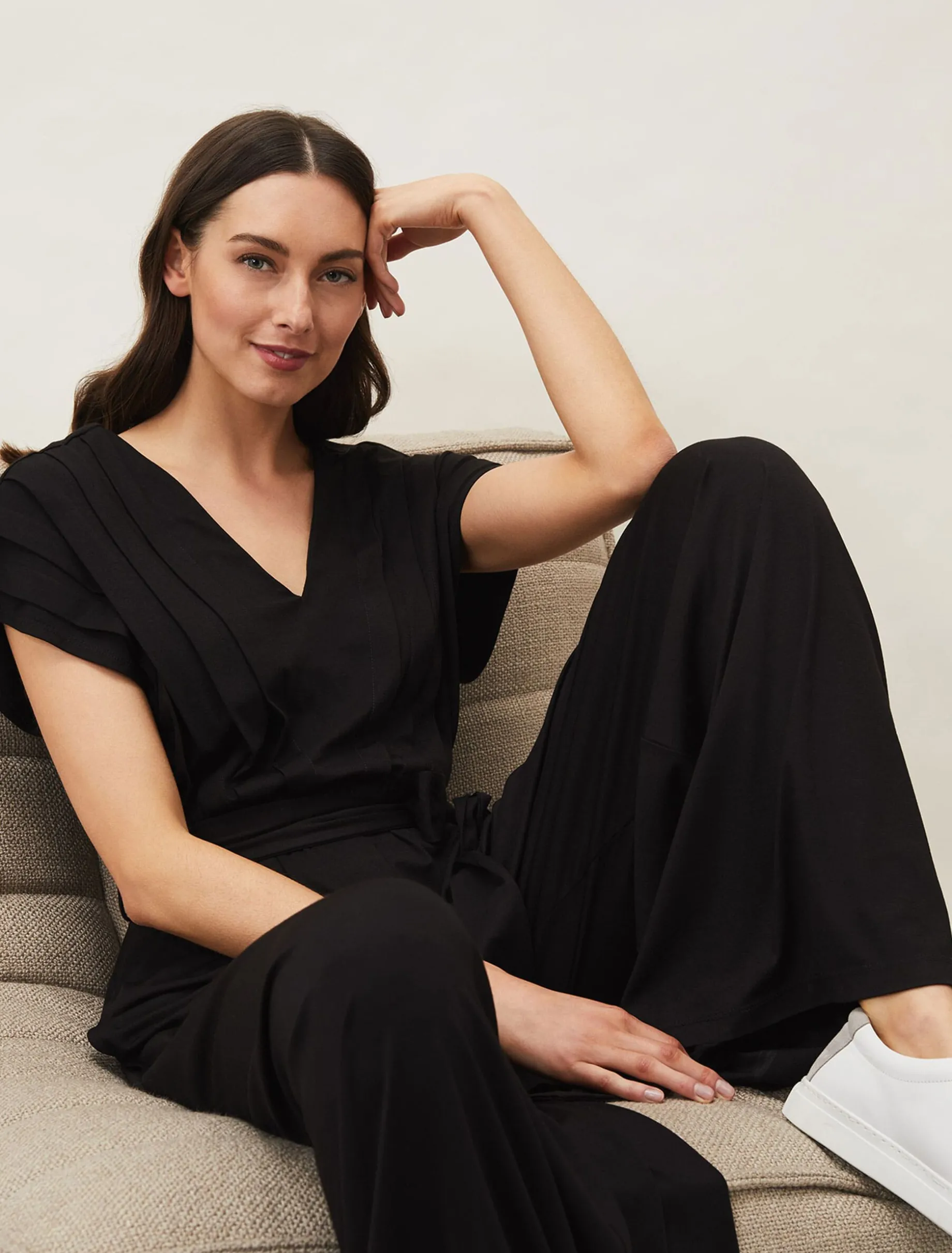 Dania Wide Leg Jersey Jumpsuit