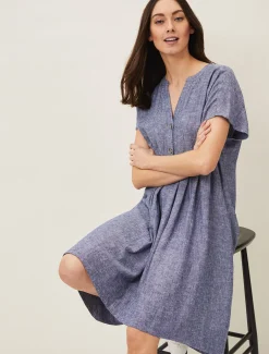 Danica Linen Swing Dress