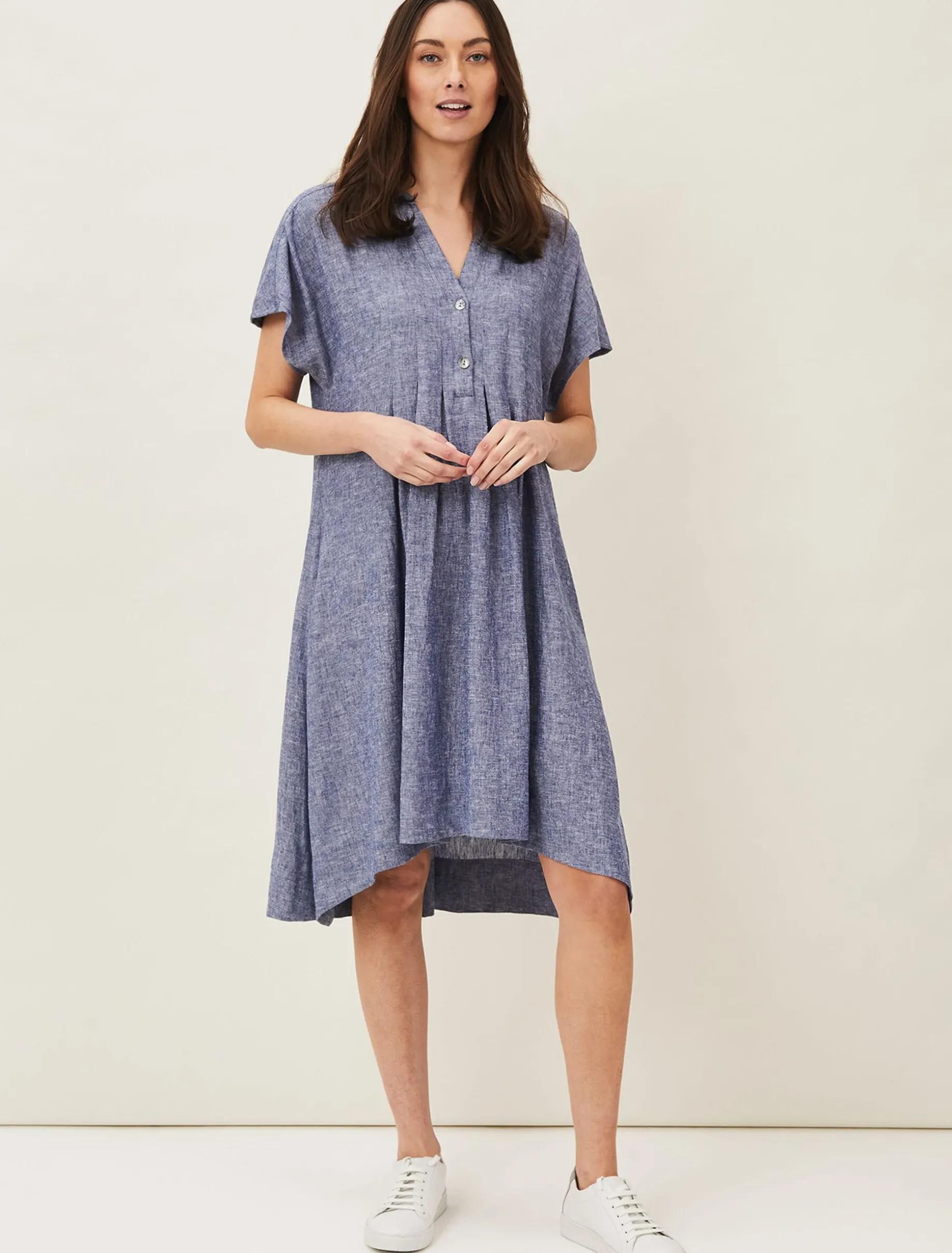 Danica Linen Swing Dress
