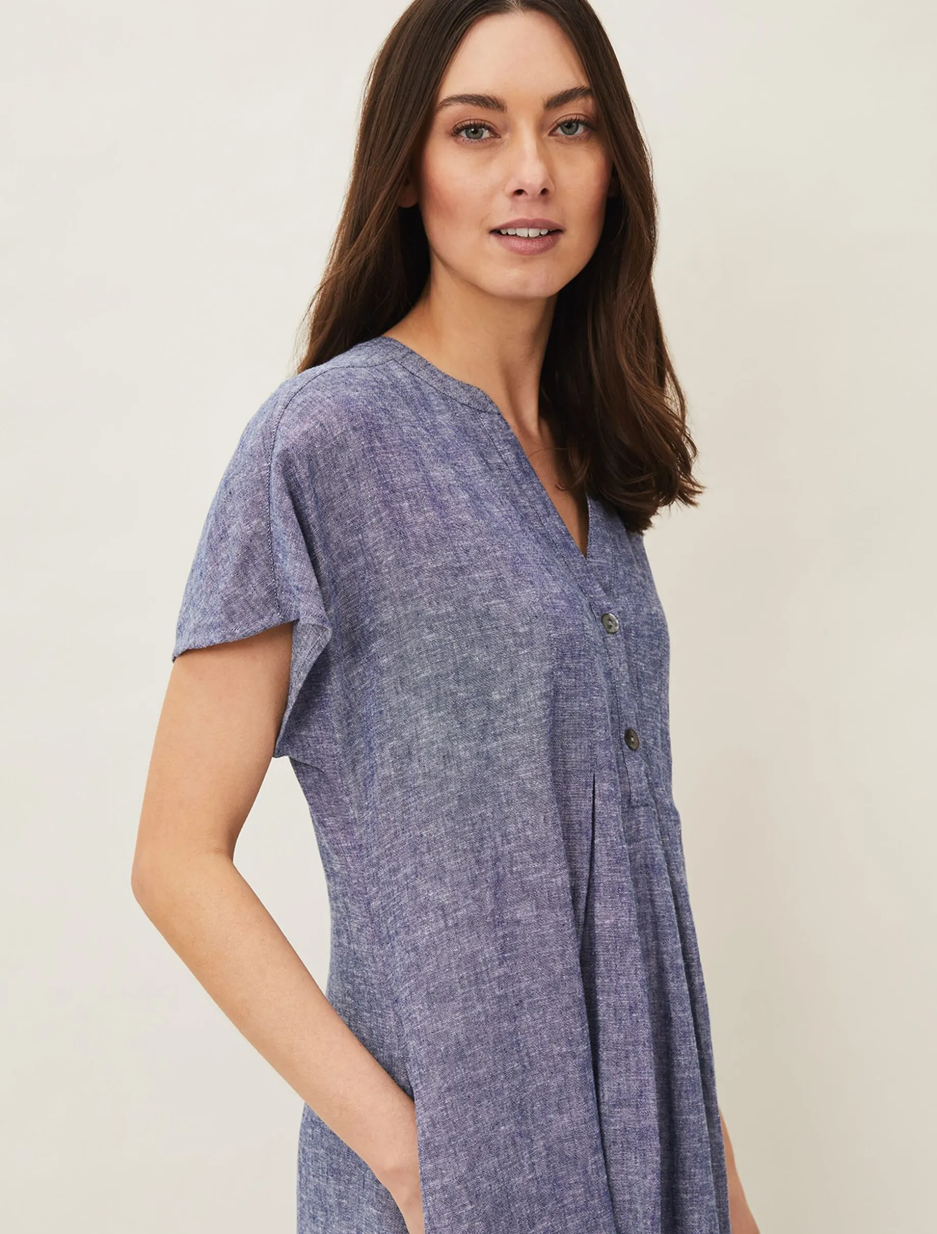 Danica Linen Swing Dress