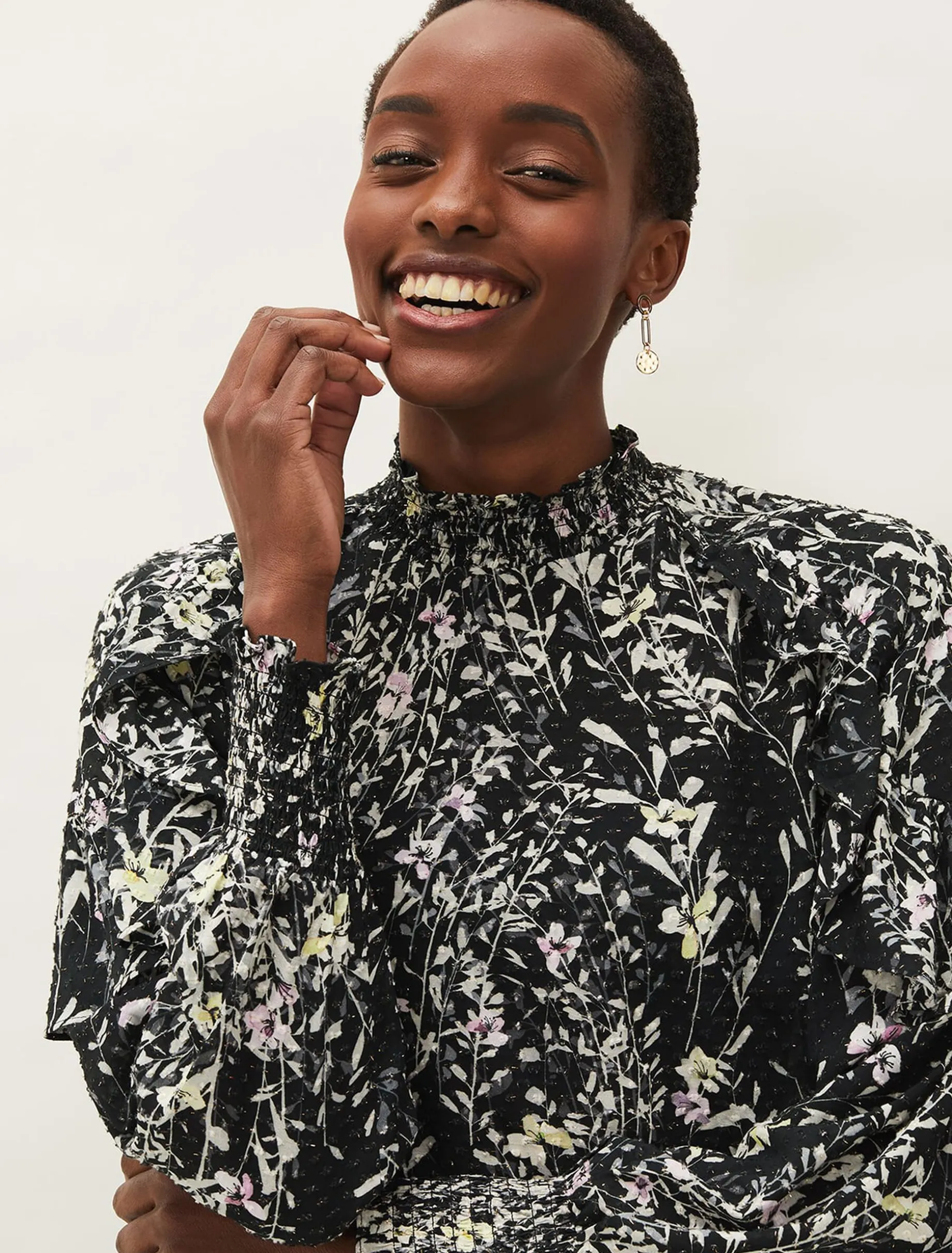 Daphne Floral Frill Blouse