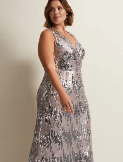 Daphne Sequin Maxi Dress