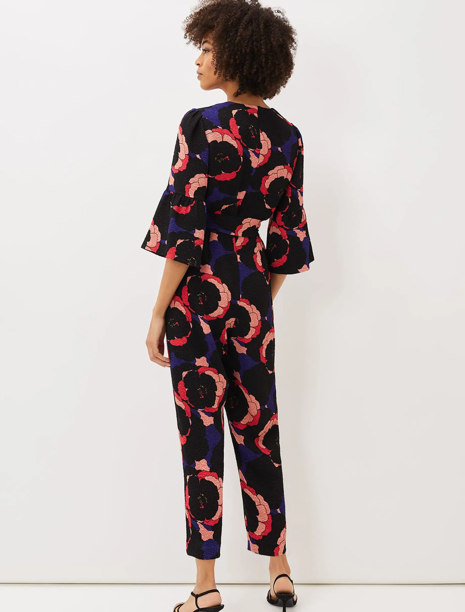 Darcey Floral Textured Tapered Jumpsuit