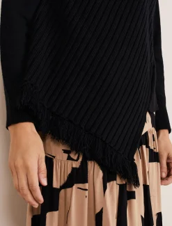 Darcy Cosy Asymmetric Fringe Knit