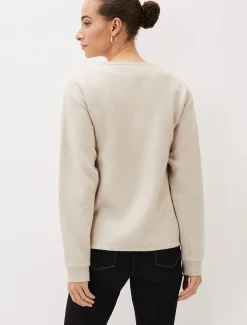 Dasha Button Detail Asymmetric Hem Top