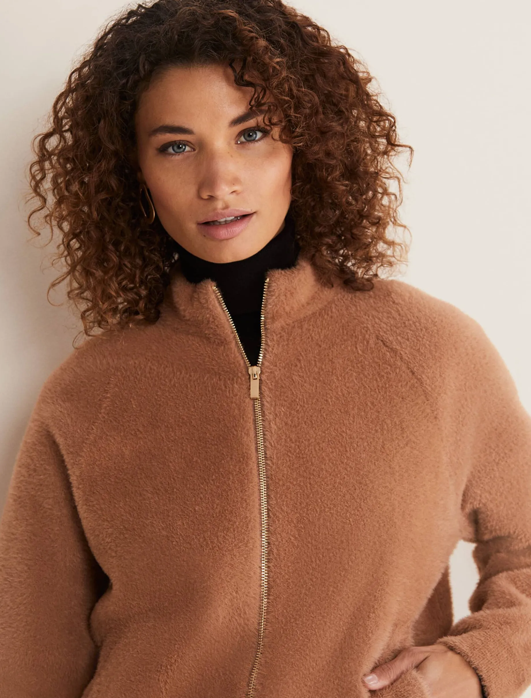 Dera Fluffy Bomber Jacket