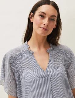 Diya Frill Stripe Blouse