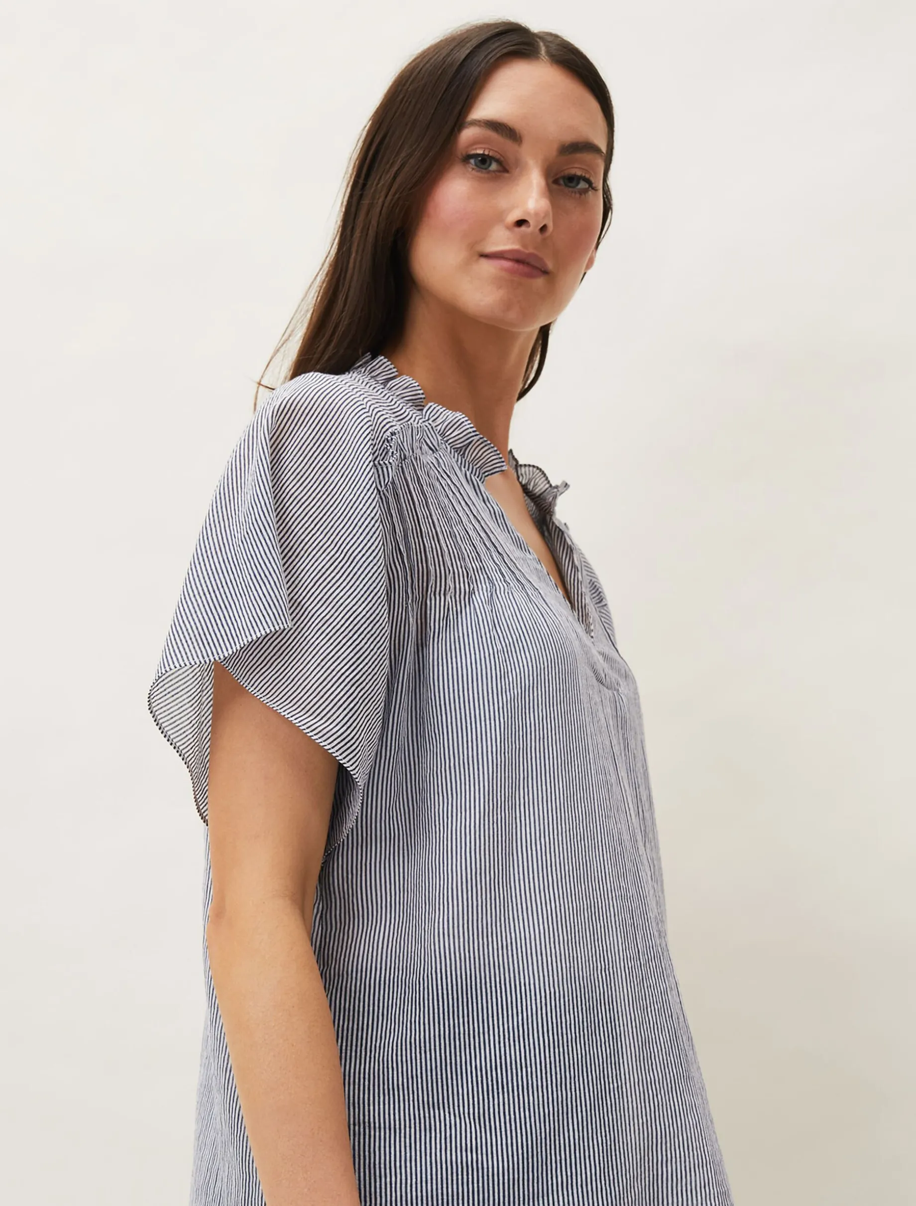 Diya Frill Stripe Blouse