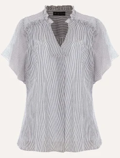 Diya Frill Stripe Blouse