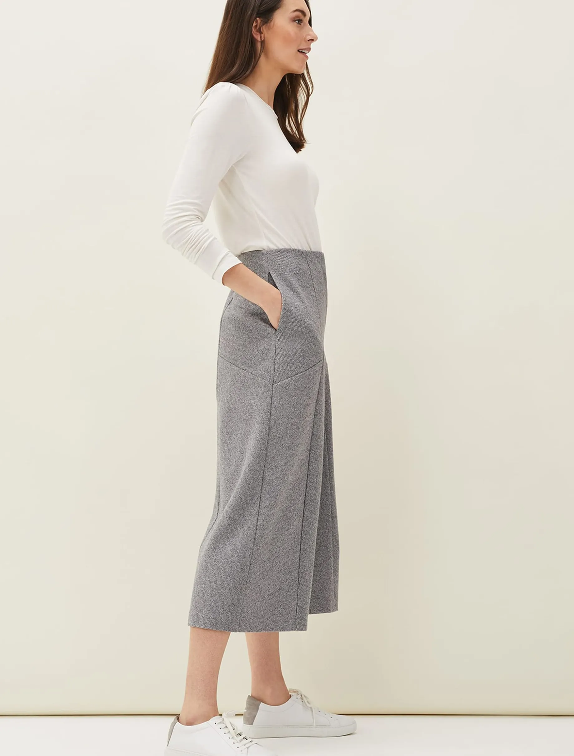 Diza Herringbone Culottes