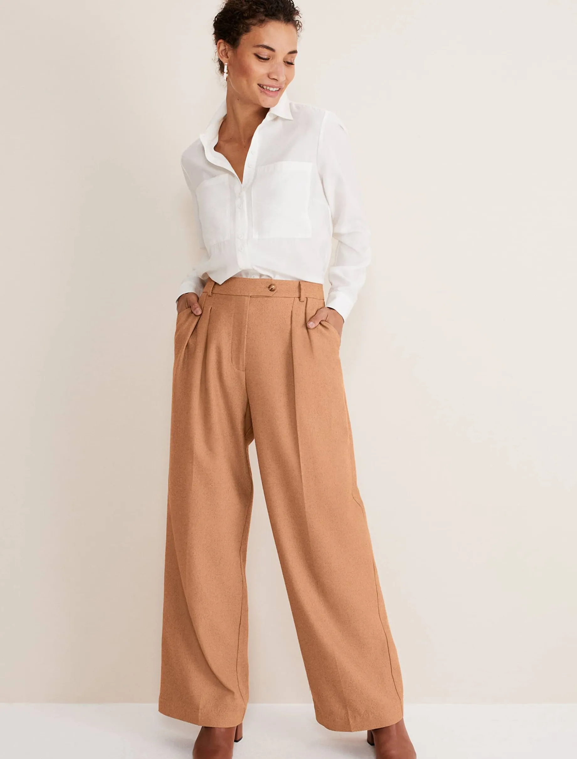 Dola Wide Leg Boucle Trouser