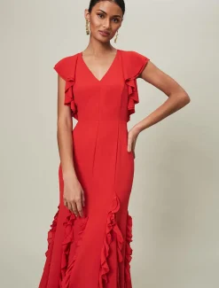 Donatella Ruffle Maxi Dress