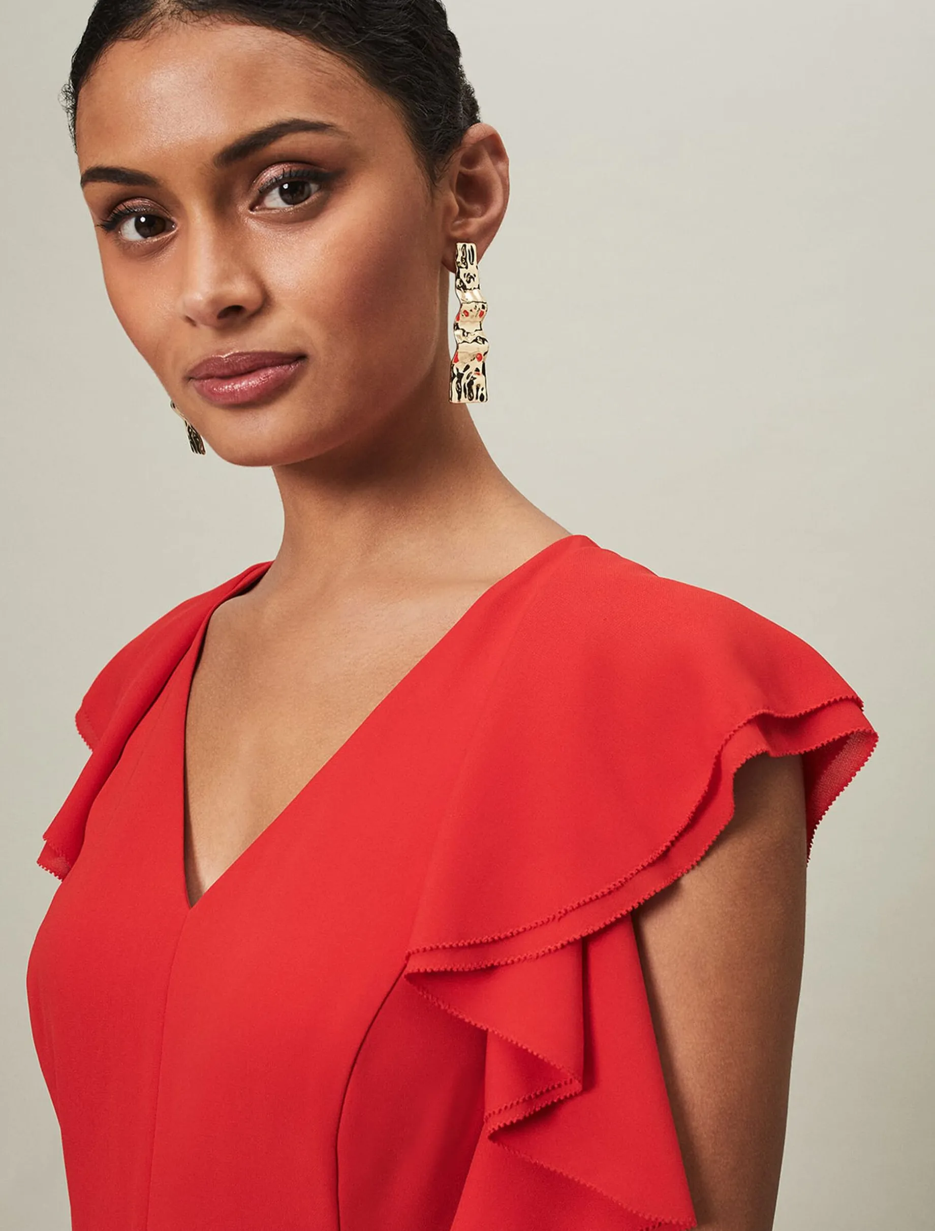 Donatella Ruffle Maxi Dress