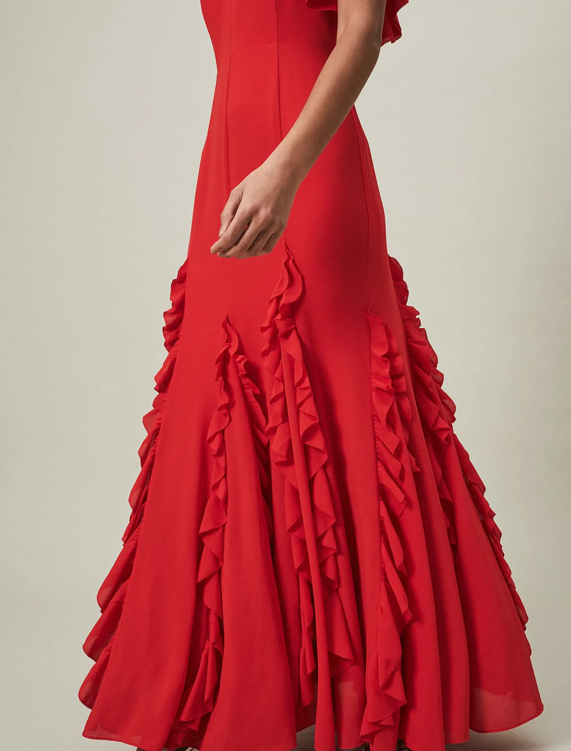 Donatella Ruffle Maxi Dress