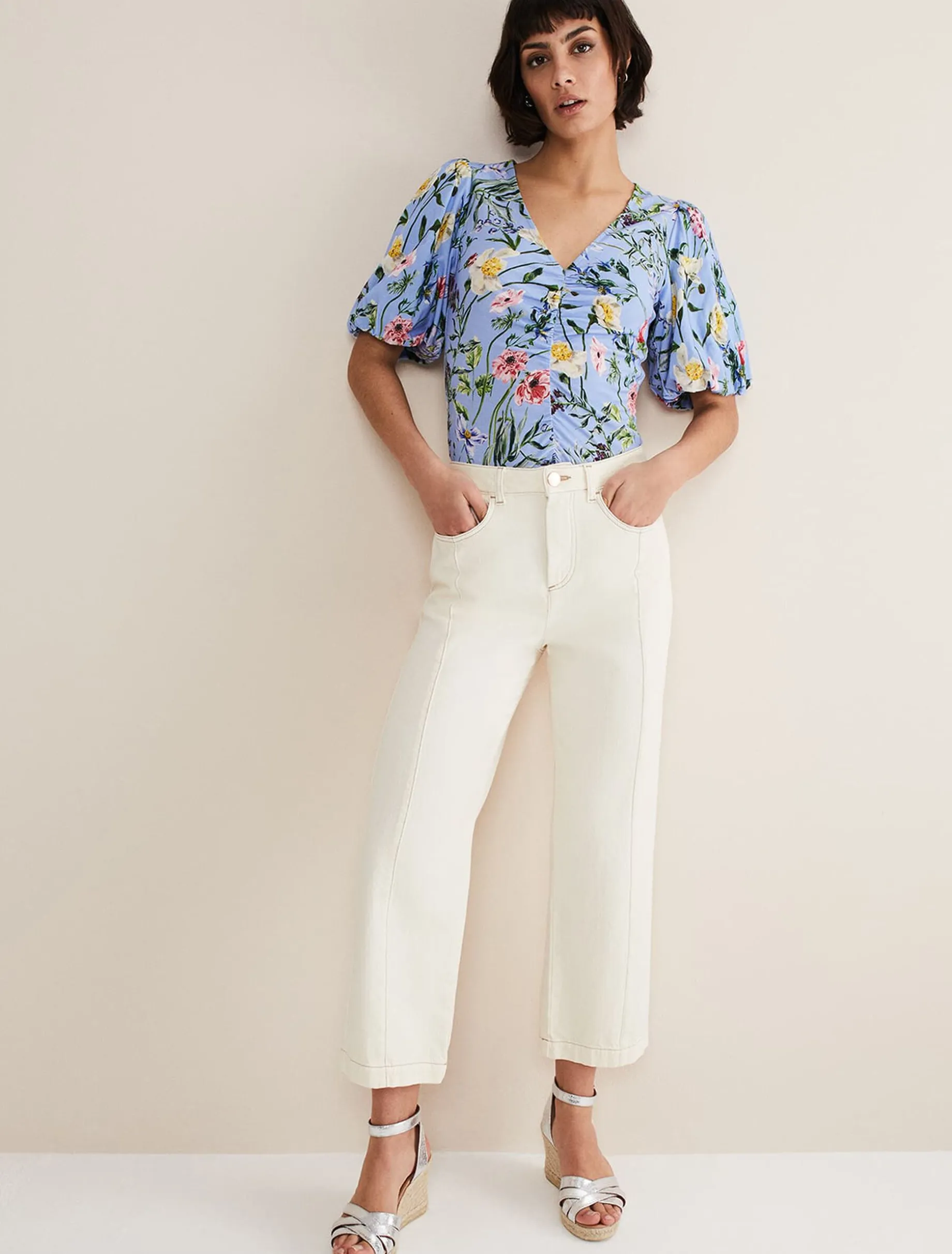 Donda Floral Ruched Top