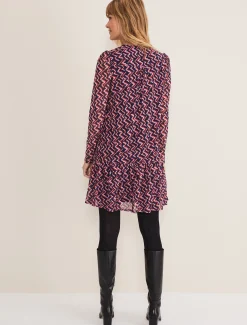 Dorathy Zig Zag Mesh Dress