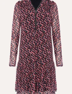 Dorathy Zig Zag Mesh Dress