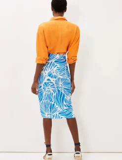 Dorothy Shell Print Wrap Skirt