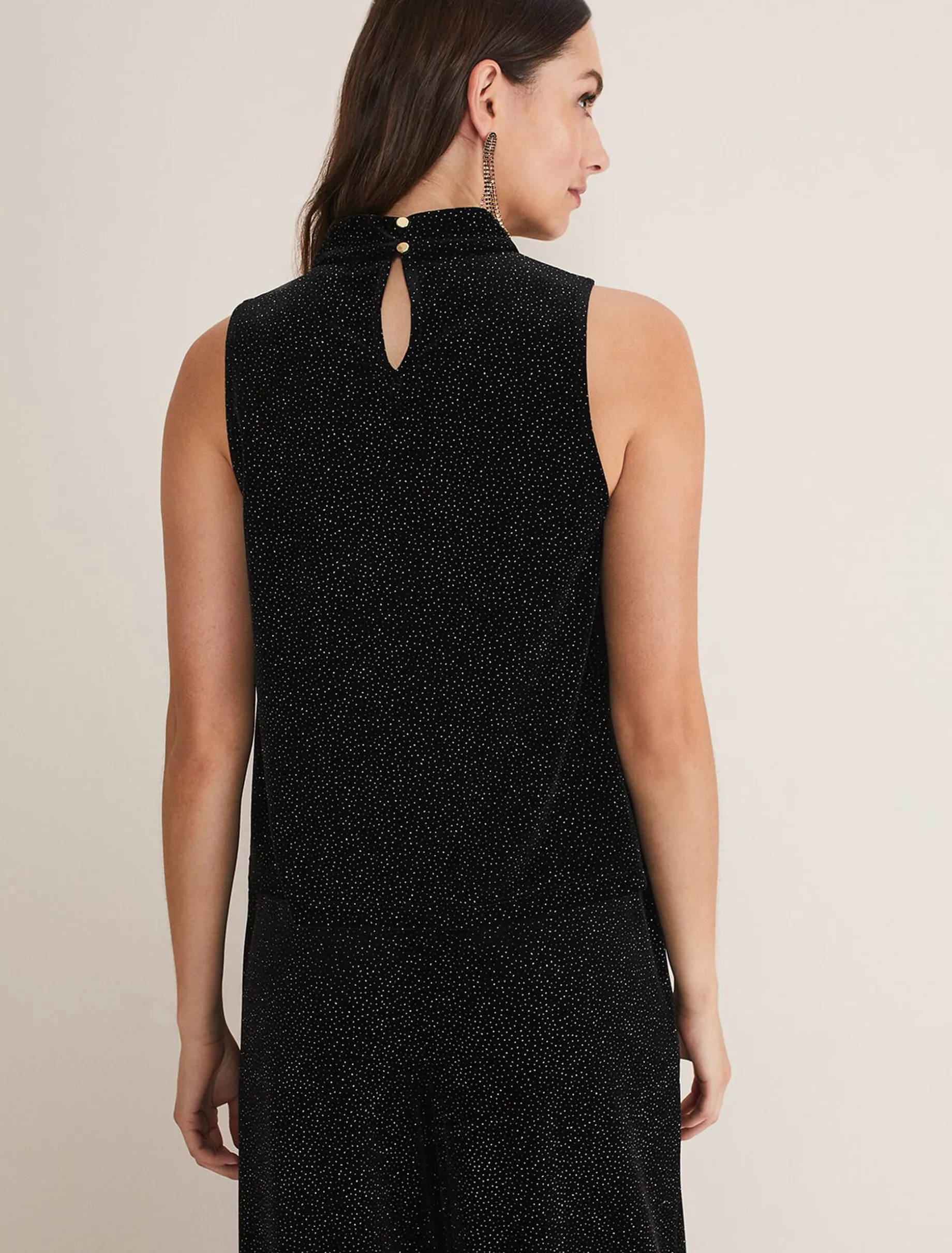 Dove Glitter Velvet Top