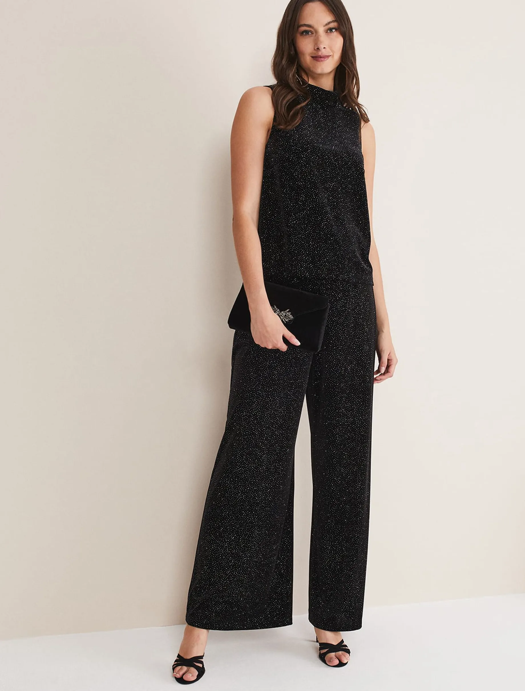 Dove Glitter Velvet Top