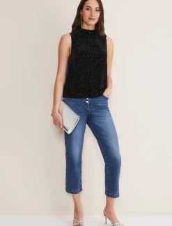 Dove Glitter Velvet Top