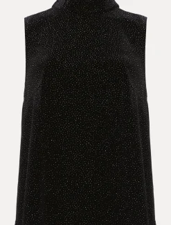 Dove Glitter Velvet Top