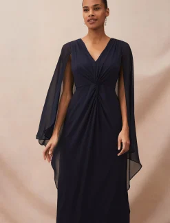 Edna Cape Maxi Dress
