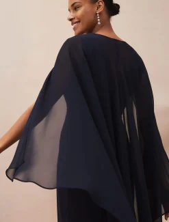 Edna Cape Maxi Dress