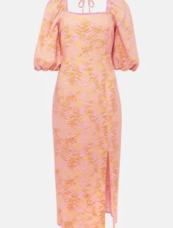 Effie Zebra Puff Sleeve Dress