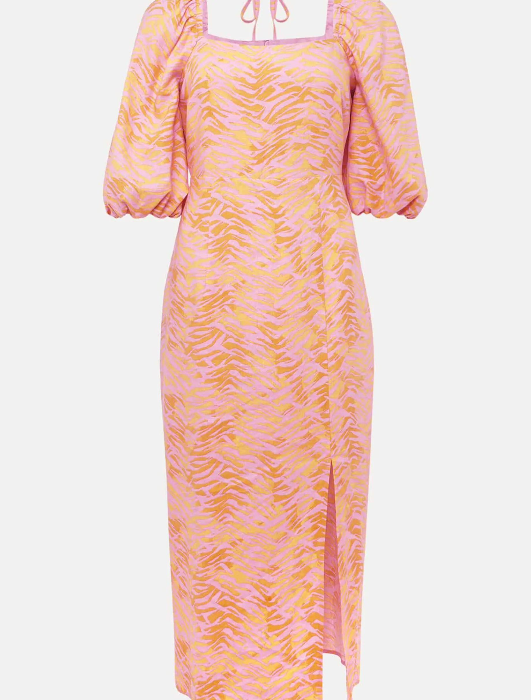 Effie Zebra Puff Sleeve Dress