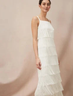 Elecia Fringe Wedding Dress
