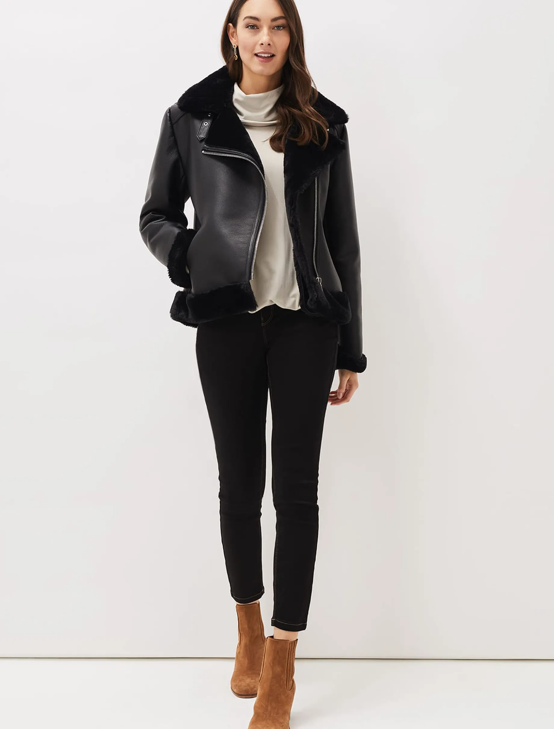 Elia Cowl Neck Blouson Top