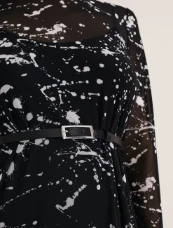 Elianna Splatter Long Sleeved Dress