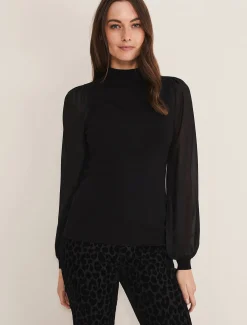 Eliza Chiffon Sleeve Knit