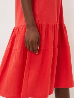 Elizebeth Cotton Tiered Midi Dress