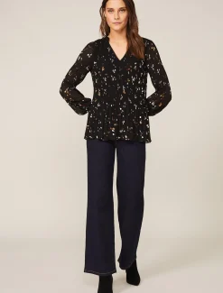 Ella Foil Spot Blouse