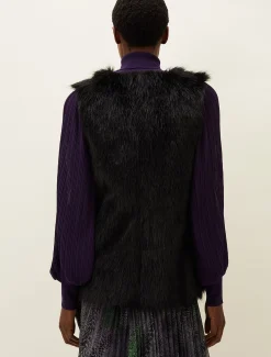 Ella Longline Reversible Faux Fur Gilet