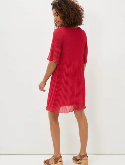 Ella Pleated Shift Dress