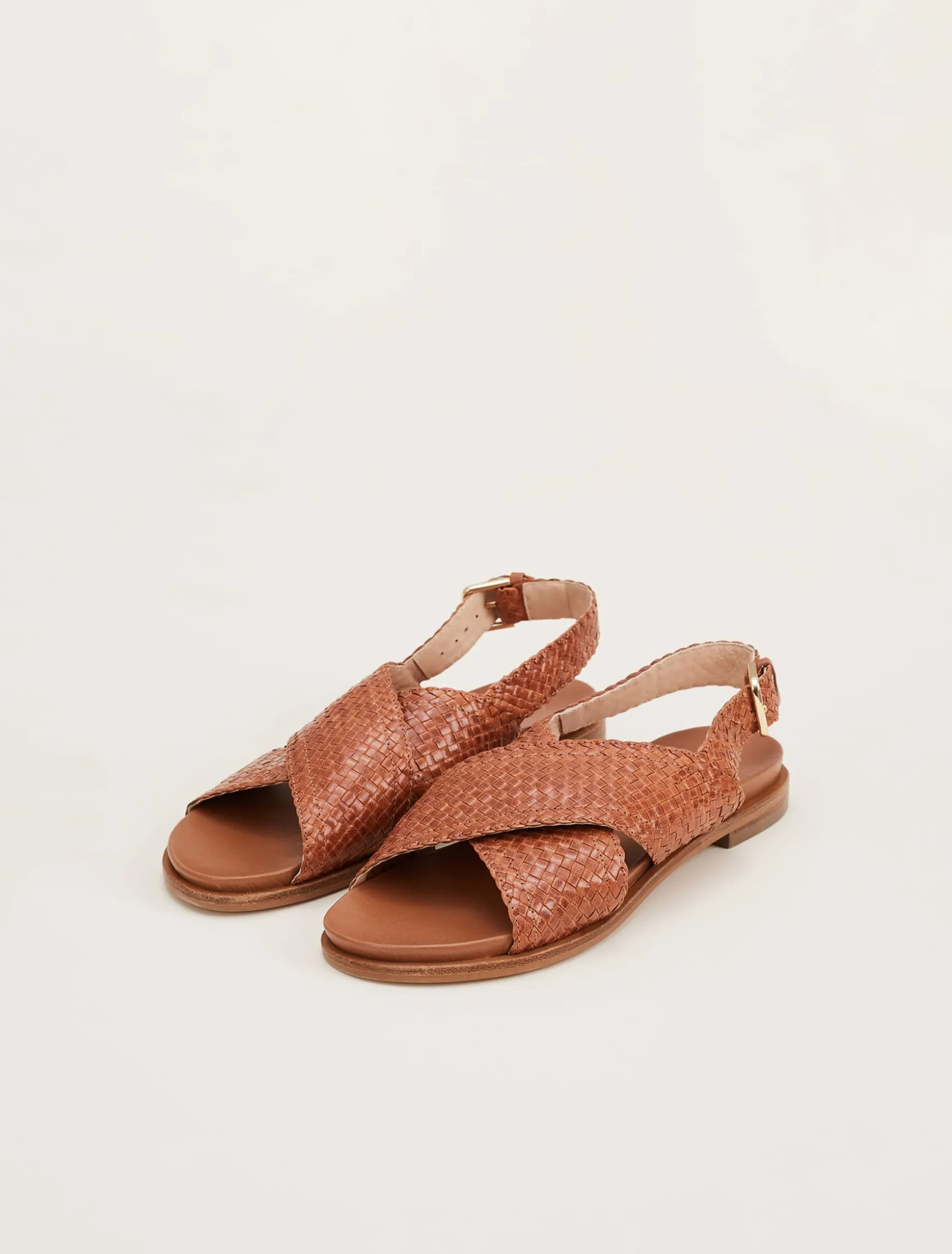 Elle Leather Crossover Sandals