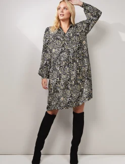 Elle Printed Swing Dress