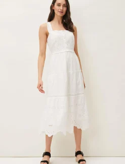 Ellie Broderie Midi Dress
