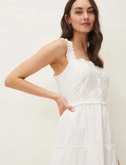 Ellie Broderie Midi Dress