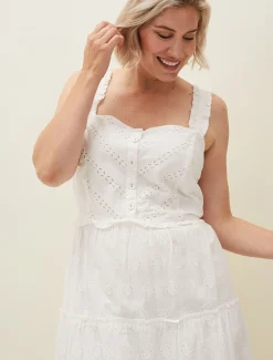 Ellie Broderie Midi Dress