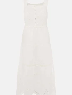 Ellie Broderie Midi Dress