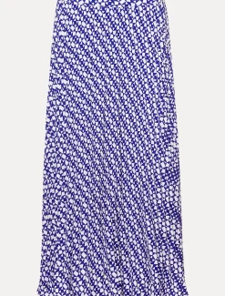 Elmina Geo Pleated Midi Skirt