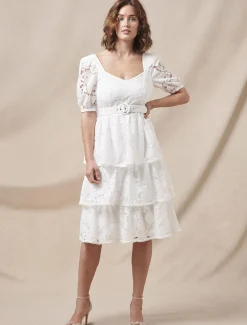 Elyse Lace Tiered Wedding Dress
